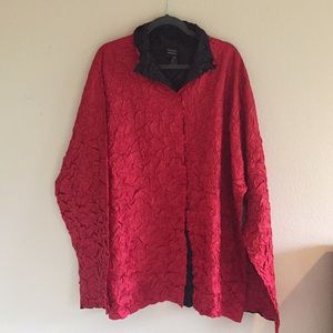 Lightweight red/black jacket.